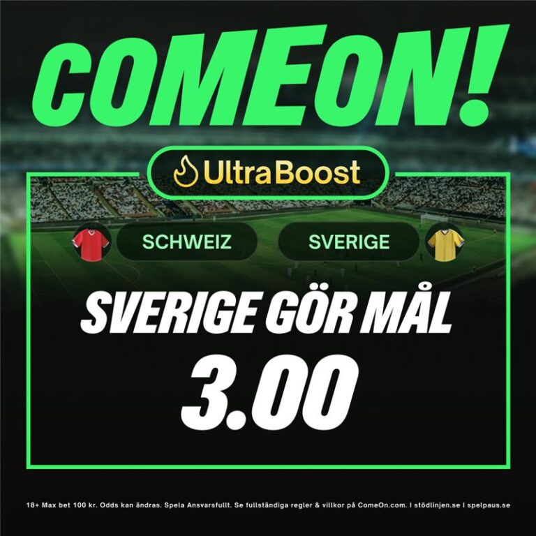 Grym boost på att Sverige gör mål