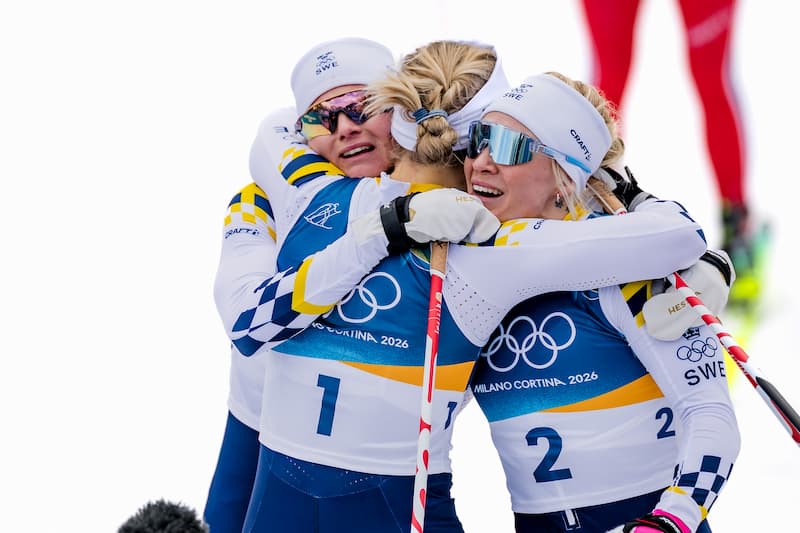 sveriges dam skidlandslaget firar