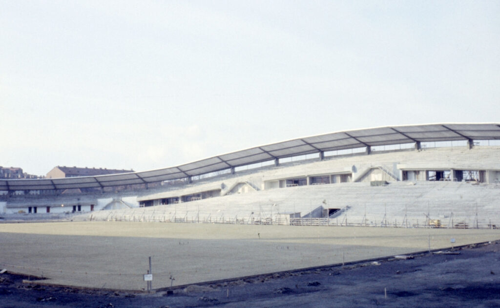 Ullevi i Göteborg innan invigningen för VM 1958