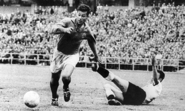 Just Fontaine för Frankrike under VM 1958