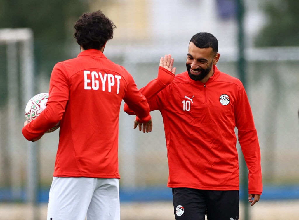 Mohammed Salah tränar inför Fotbolls-VM 2026