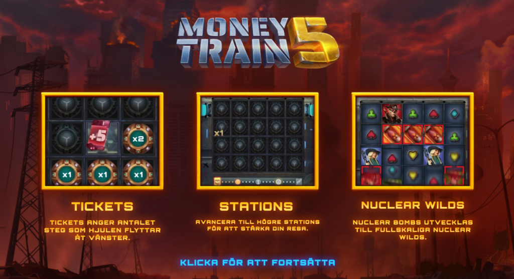 startsidan på money train 5 slotten