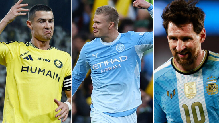 Haaland mot Messi och Ronaldo: Högre målsnitt i slutspelet men mållös i Citys finaler